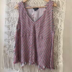 Indigo Rein striped tank blouse sz M